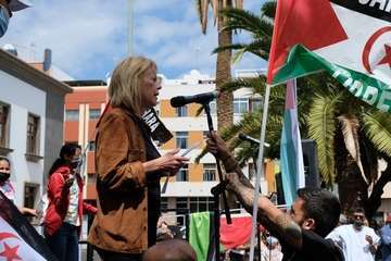 Telde secunda en la capital la concentración por la autodeterminación del pueblo saharaui/TA, Acfi Press y José Manuel García.